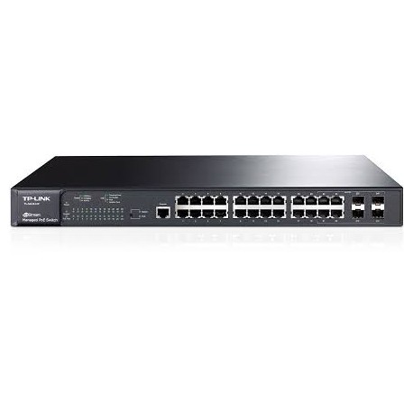 TL-SG3424P JetStream™ 24-Port Gigabit L2 Managed PoE Switch with 4 Combo SFP Slots